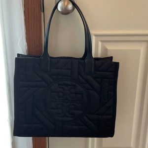 Tory Burch Ella Basketweave Small Tote new